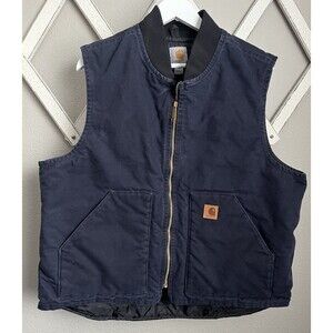 Carhartt Men's XL Regular Quilt-Lined Arctic Vest Work V02 MDT Midnight Blue